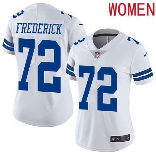 2019 Women Dallas Cowboys #72 Frederick white Nike Vapor Untouchable Limited NFL Jersey style 2->women nfl jersey->Women Jersey